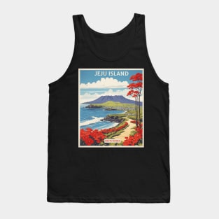 Jeju Island South Korea Travel Tourism Retro Vintage Tank Top